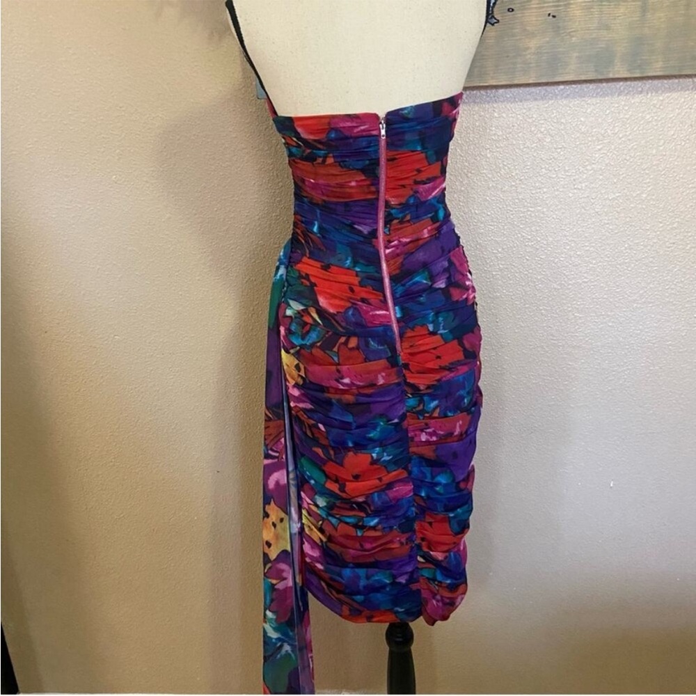 Lulus Uncommon Aesthetic Black Floral Strapless Bodycon Midi Dress - Picture 12 of 13